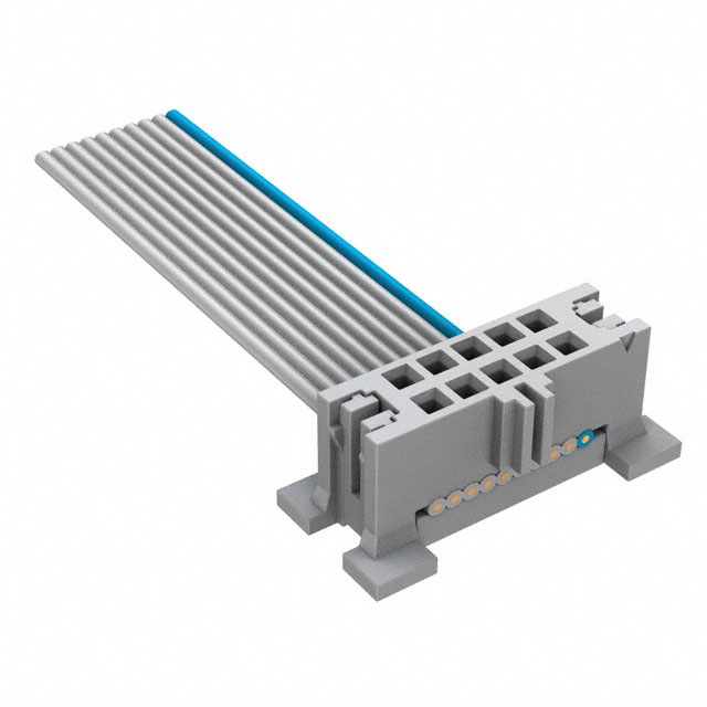 SGL END CBL ASSY 10POS SKT 3"