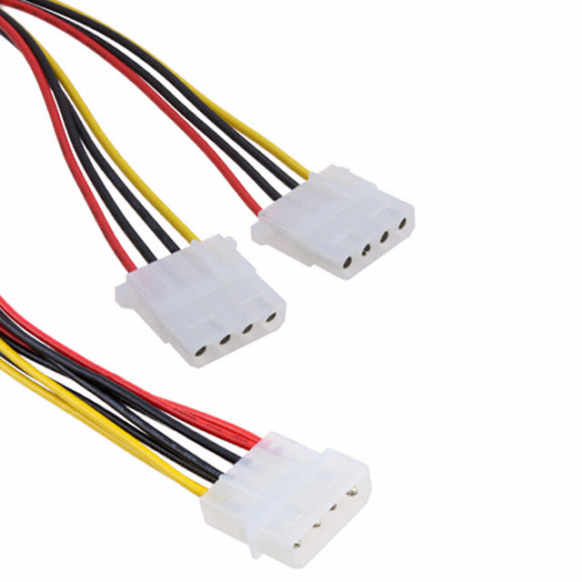CABLE ASSY RECT F-M 4 POS 7.87