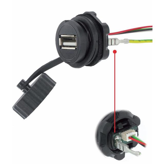 M20 PANEL CONNECTOR USB-A 2.0 +