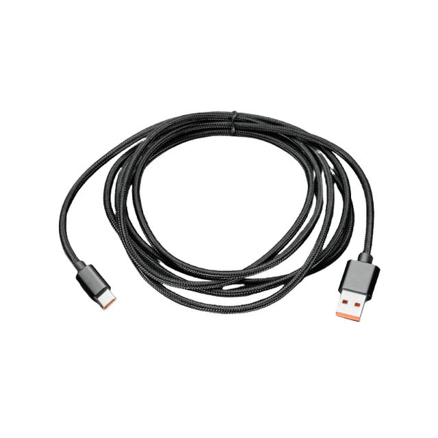 BLACK WOVEN USB C TO USB A CABLE