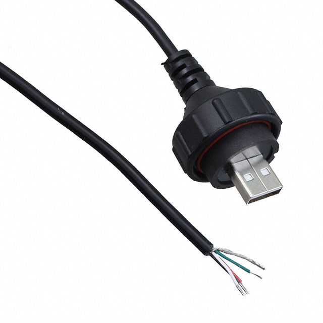 CBL USB2.0 A PLUG-OPEN W/COUPL