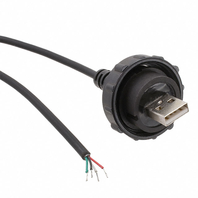 CBL USB2.0 B PLUG-OPEN W/COUPL