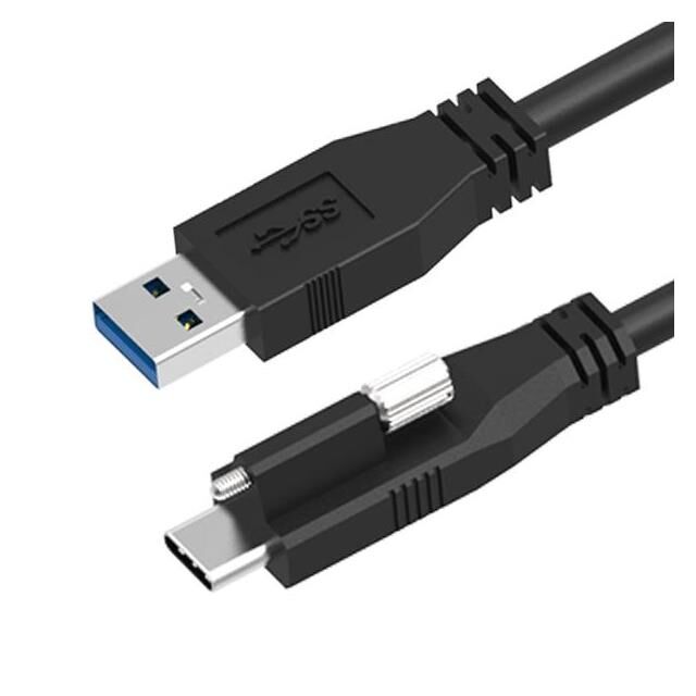 USB 3.2, A to C Screw Lock, 3m