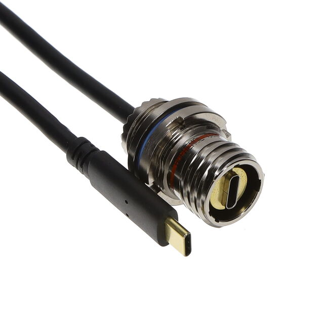 USB-C JAM NUT RECEPTACLE, ALUMIN