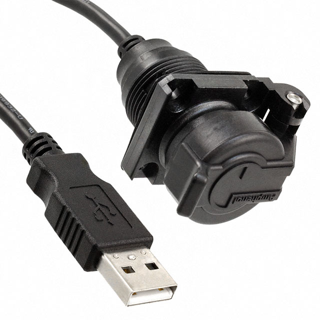 CBL USB2.0 A RCPT TO A PLG 0.66'