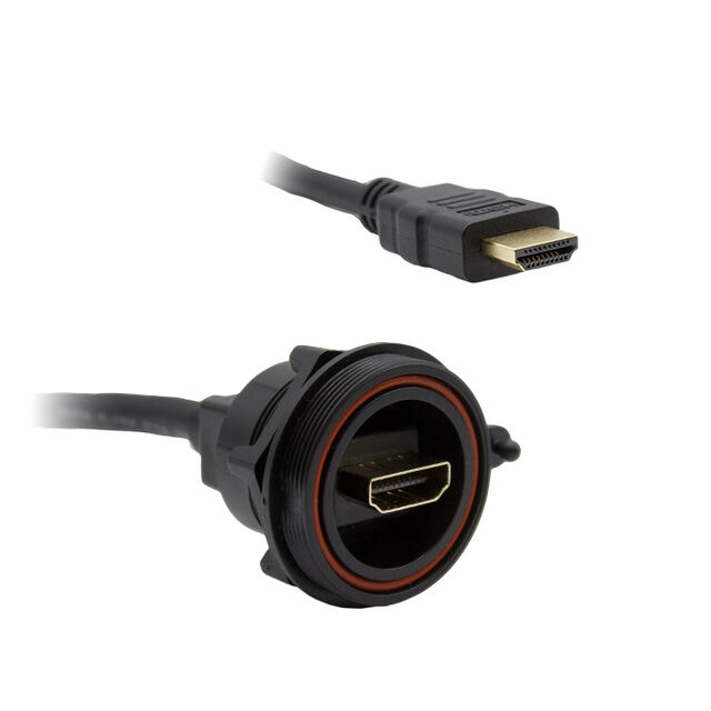CBL HDMI RCPT PNL MNT TO PLUG 1M