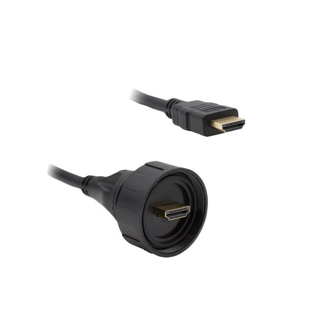 CBL HDMI PLUG W/COUPL - PLUG 5M