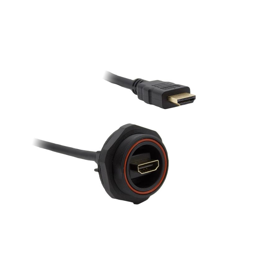 CBL HDMI RCPT PNL MNT TO PLUG 1M