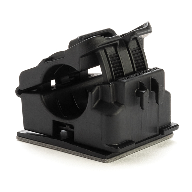CBL CLAMP P-TYPE BLACK ADHESIVE