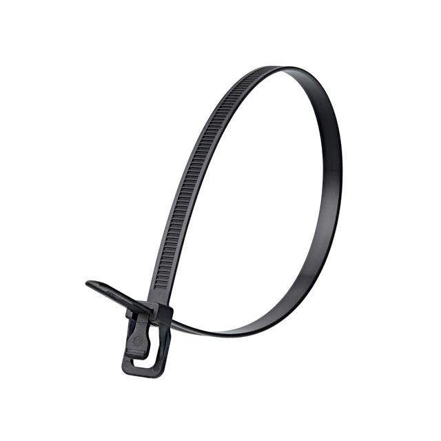 CBL TIE RELEASEABLE BLK 175LB 2'