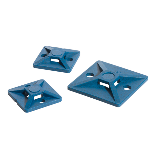 CABLE TIE HLD QUAD RIVET MNT BLU