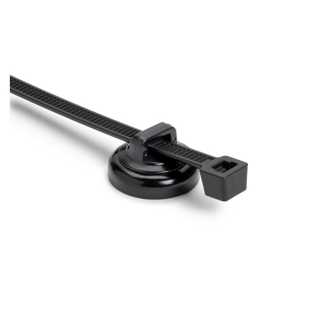 CABLE TIE HLDR SNGL MAGNETIC BLK