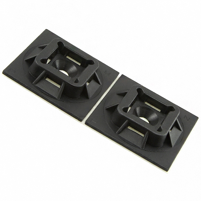 CABLE TIE HLDR QUAD ADHESIVE BLK