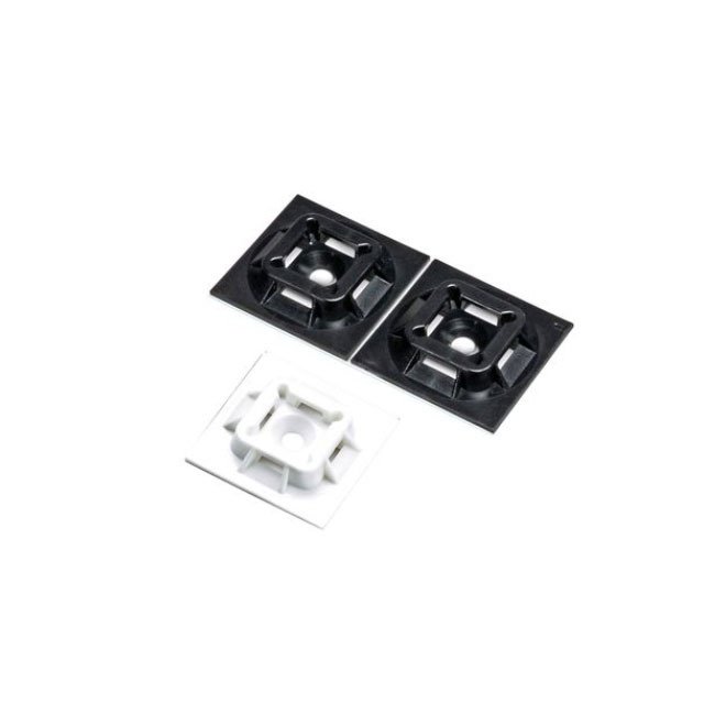 CABLE TIE HLDR QUAD ADHESIVE WHT