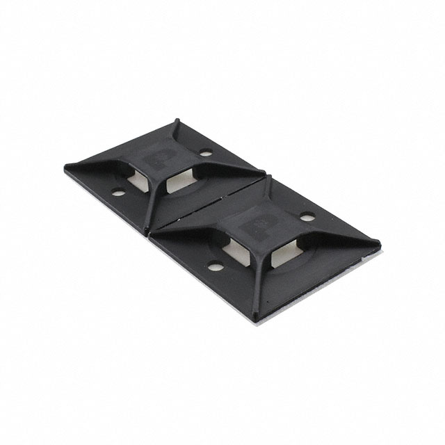 CABLE TIE HLDR QUAD ADHESIVE BLK