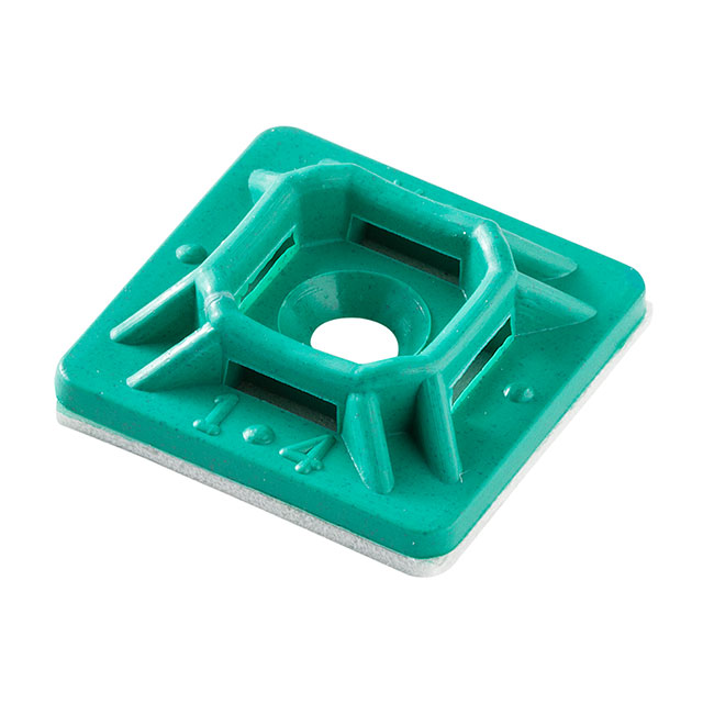 CABLE TIE HLDR QUAD SCRW #4 TEAL