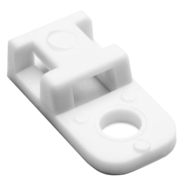 CABLE TIE HLDR SNGL SCREW #8 WHT