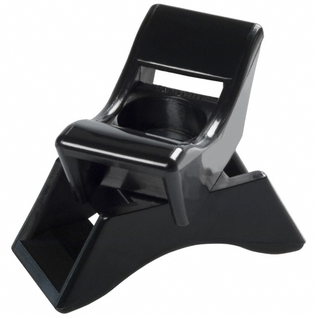CABLE TIE HLDR DUAL SWIVEL BLACK