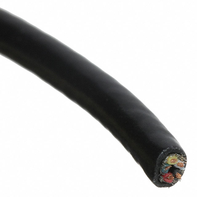 CABLE 5COND 30AWG BLK SHLD 100'