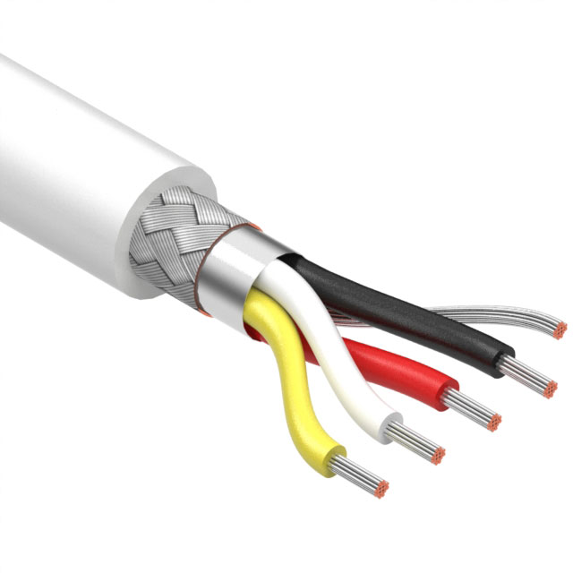 CABLE 4CON 18AWG WHT SHLD 502'