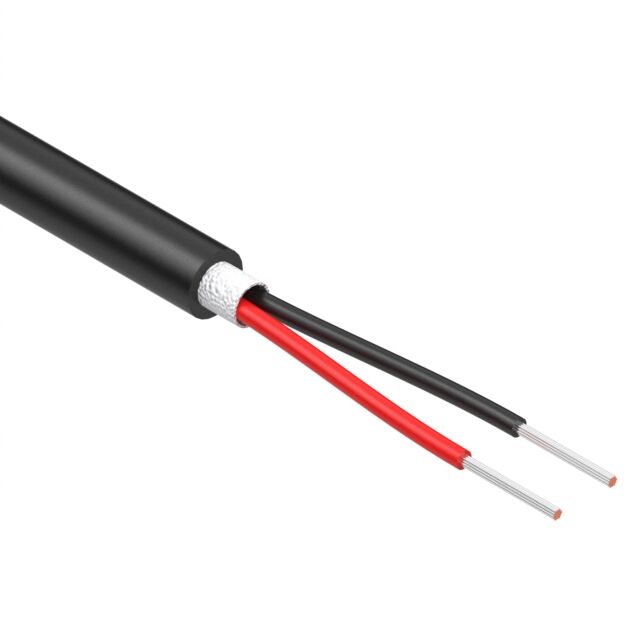 CABLE 2COND 22AWG BLACK 1M