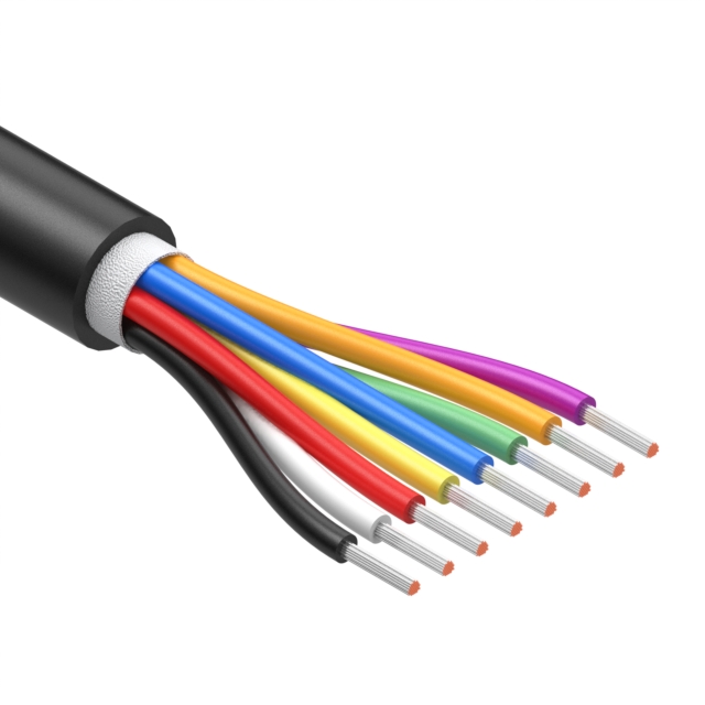 CBL 8CON 28AWG BLK BIO