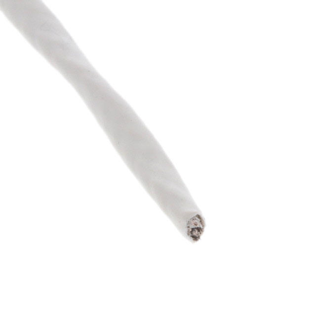 CABLE 2COND 22AWG WHITE SHLD 1'