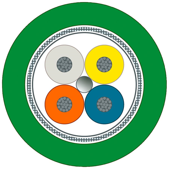 CABLE 4COND 22AWG GRN 20M MIN