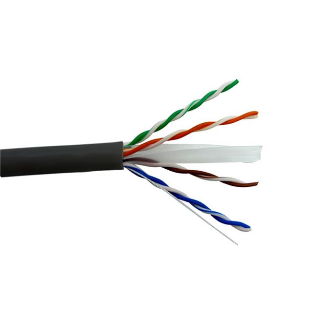 CABLE CAT6 8COND 24AWG BLK 1000'