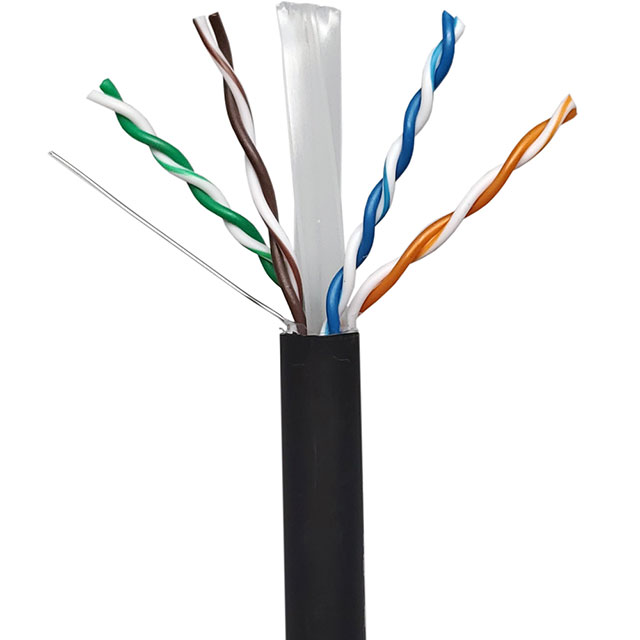 CABLE CAT6 8COND 23AWG BLK SHLD