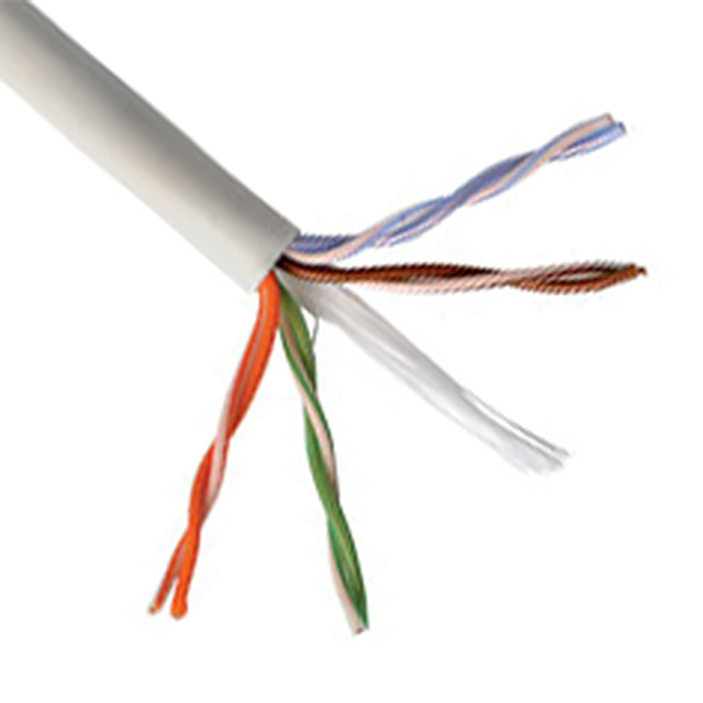 CABLE CAT5E 8CON 24AWG WHT 1000'