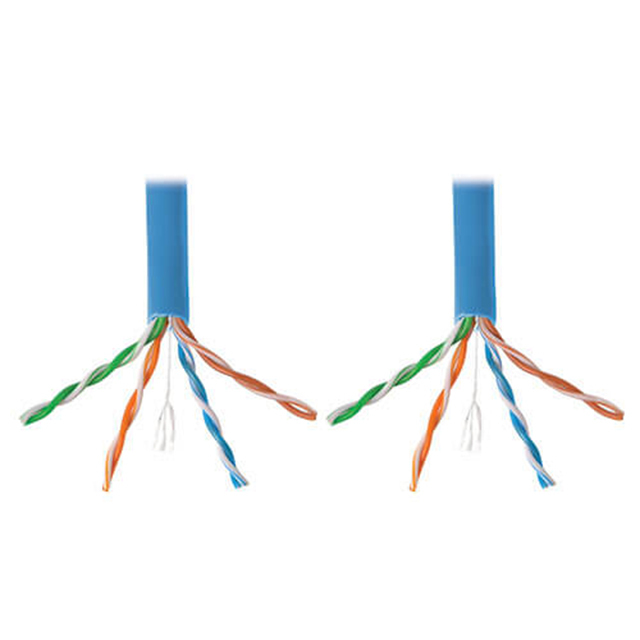 CABLE CAT6 8CON 24AWG BLUE 1000'