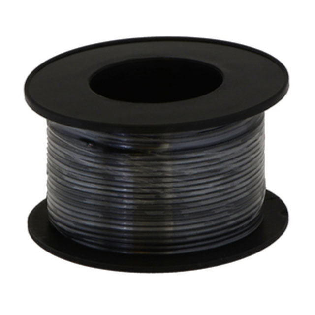 HOOK-UP STRND 28AWG 300V BLK 90'