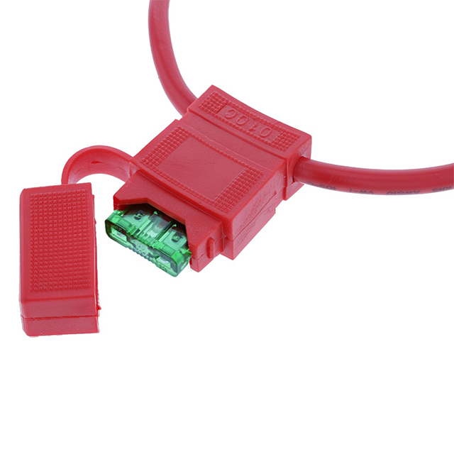 REG. FUSEHOLDER, 30A-12AWG RED