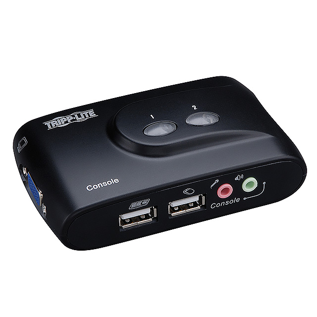 KVM SWITCH USB W AUDIO & CABLES