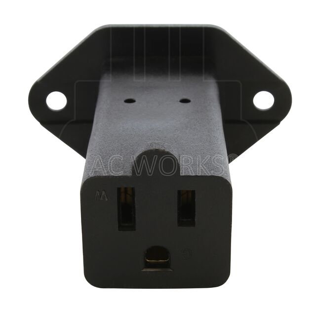 IEC C14 to 5-15R With Mount