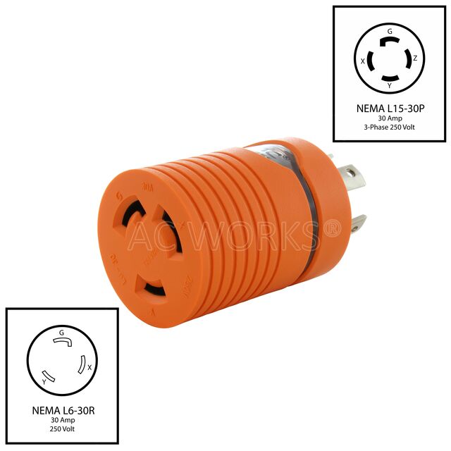 L15-30P to L6-30R Compact Adapte