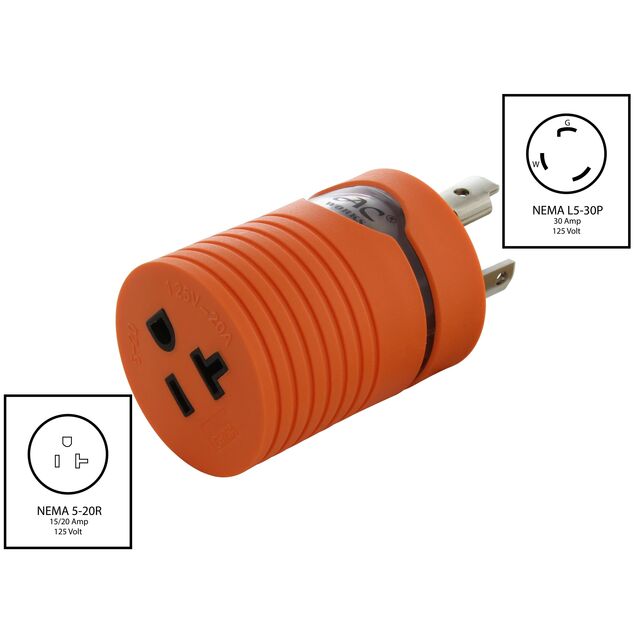L5-30P to 5-20R Compact Adapter
