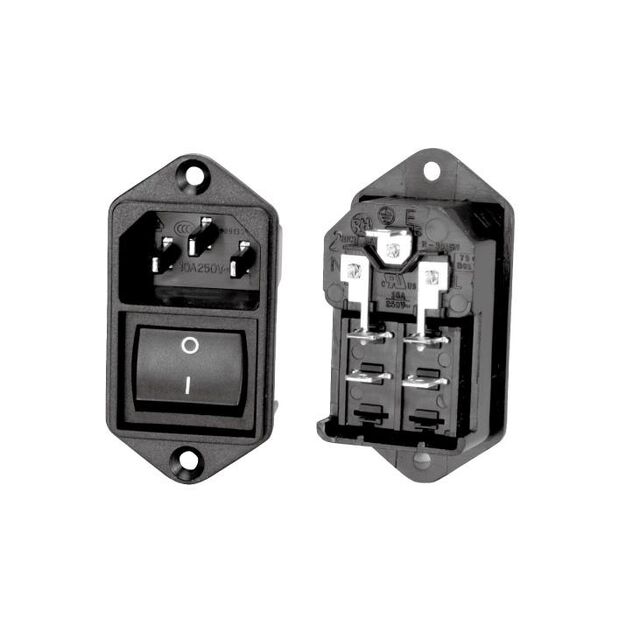 PWR ENT MOD RCPT IEC320-C14 + SW