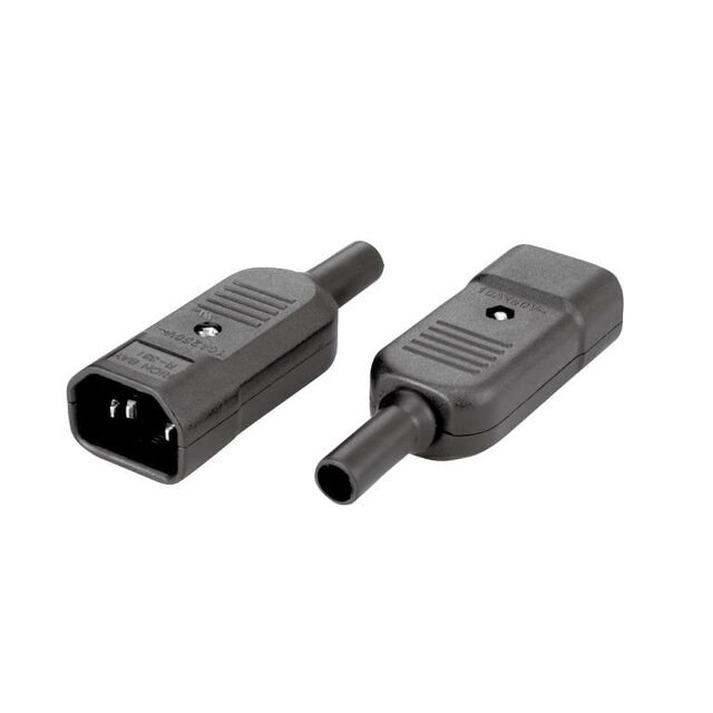 PWR ENT PLUG IEC320-C14 STR SCRW