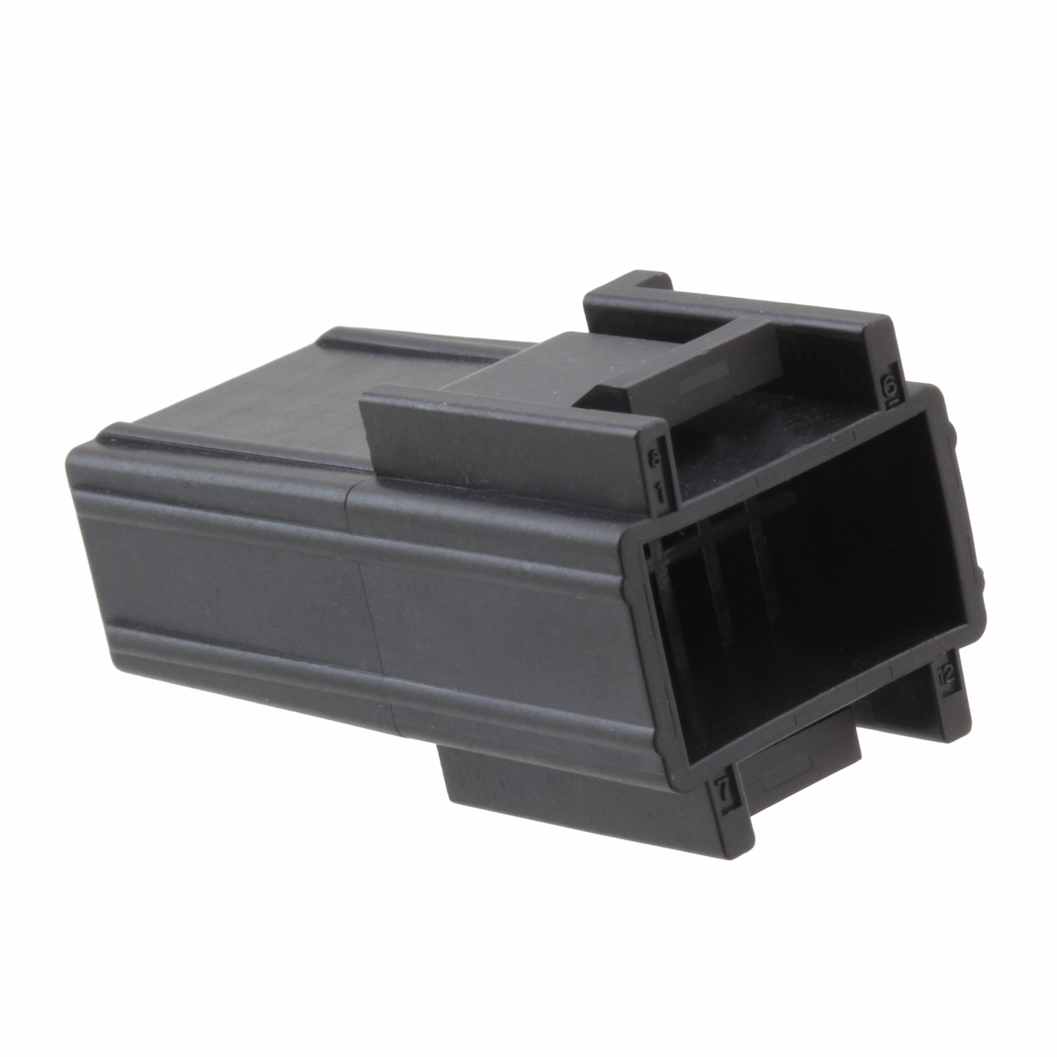 CONN PLUG HSG 12POS BLK IN-LINE