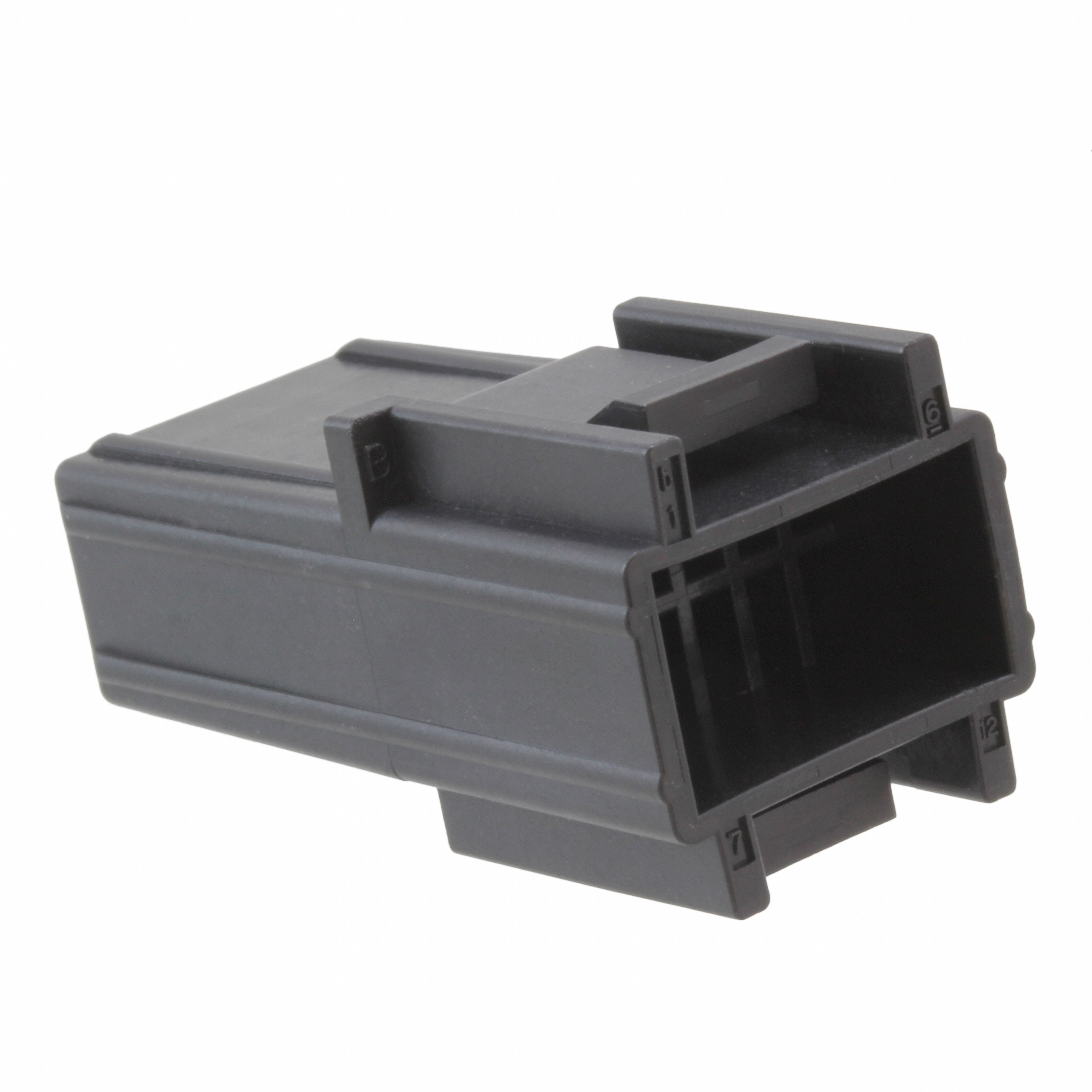 CONN PLUG HSG 12POS BLK IN-LINE