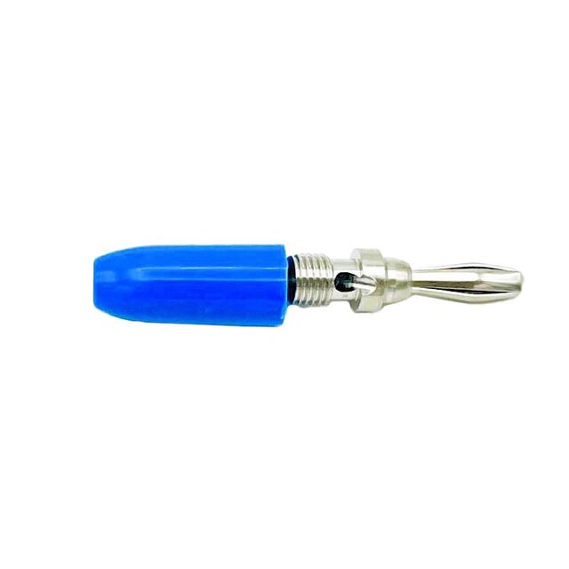 CONN BANANA PLUG SOLDERLESS BLUE