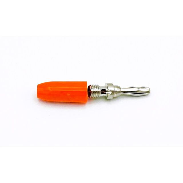 CONN BANANA PLUG SLDRLESS ORANGE