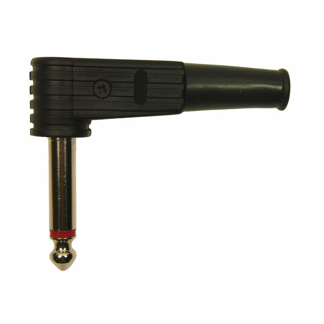 1/4" MONO PLUG 90 DEG BLACK