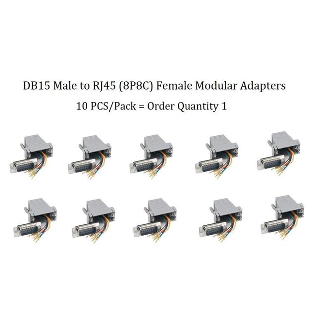MODULAR ADAPT DSUB DB15 TO RJ45
