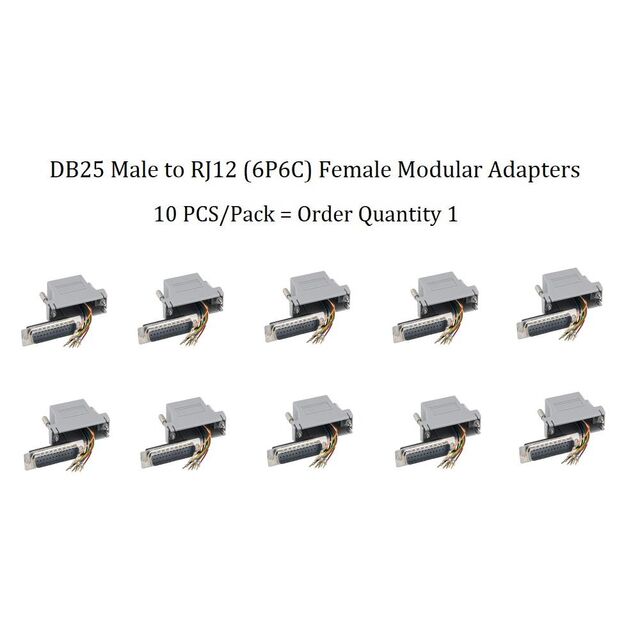 MODULAR ADAPT DSUB DB25 TO RJ12