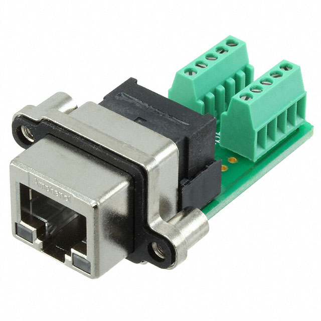 RJ45 JACK R/A 8POS W/TERM BLCK