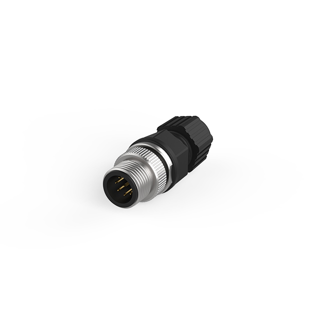 M12 A-CODE PLUG FOR CABLE, 8PIN