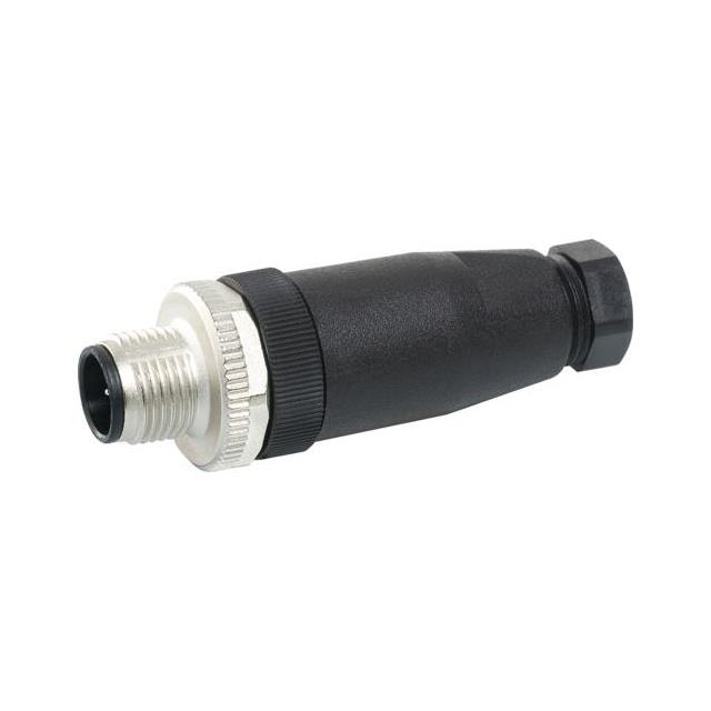 M12 MALE 0 WIREABLE SCREW TERM.,